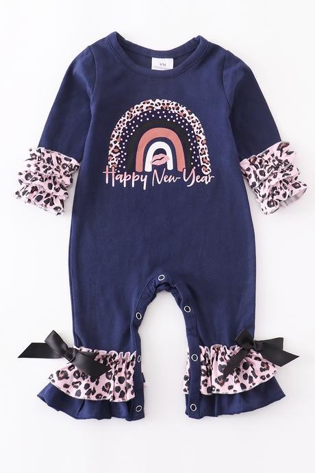 New Years navy Romper