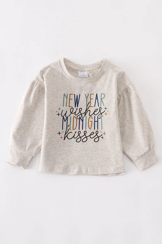 Grey New Years kisses and midnight wishes top