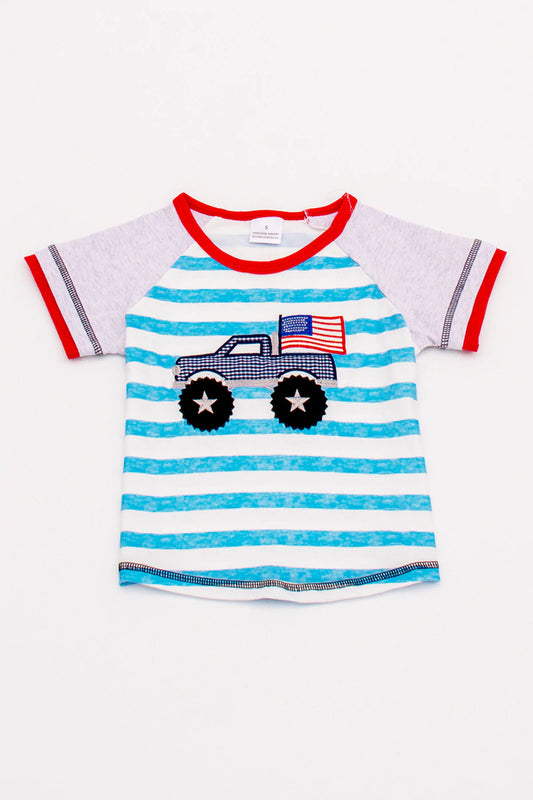 Boys Patriotic Truck Shirt