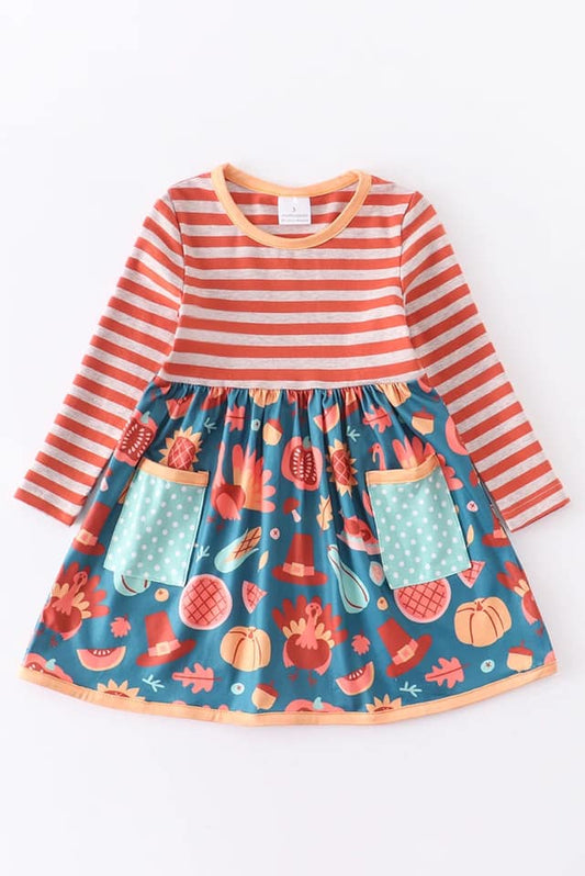 Stripe Turkey Dress